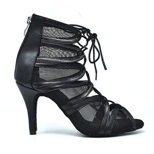 Yami Maribell Black 3in Flared Dance Shoe Size 9